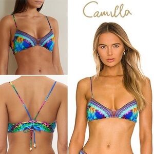 Camilla V Neck Rouched Back Crop Top
Age Of Asteria Multicolor Swim Top S 199$